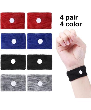 Travel Motion Sickness Relief Wristbands - Natural Nausea Relief (Black/Grey/Blue/Red) - Buy Online on GoSupps.com
