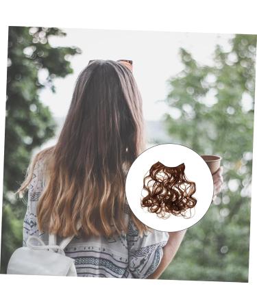 FRCOLOR Wavy Hair Extensions Straight Wig Hair Extensions Curly Hair Extensions Curly Hair Wig Crown Bows for Ponytail Curly Wigs Extend High Temperature Wire European and American 66x26x0.8cm Light Brown - Buy Online on GoSupps.com
