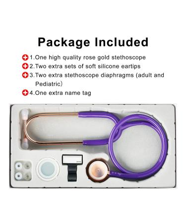 Shop Rose Gold Dual Head Stethoscope for Doctors & Nurses - Convertible Chestpiece | Pediatric & Infant Sizes Available - Buy Online on GoSupps.com