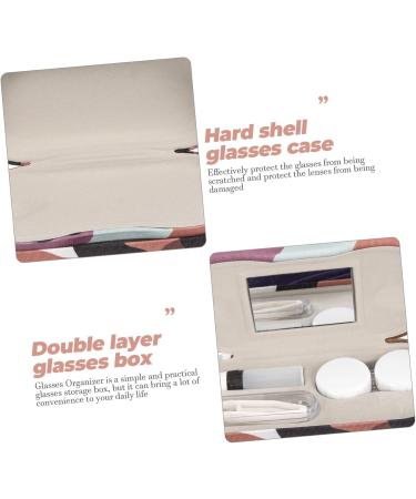 Homsfou 5-in-1 Glasses Case: Stylish Storage for Glasses & Contact Lenses - Travel-Friendly Picture Frame Flocked Cloth Box - Buy Online on GoSupps.com