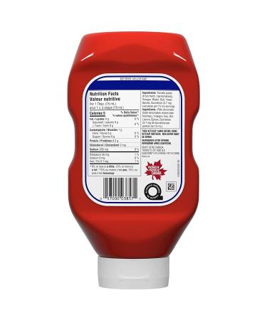 Heinz Ketchup No Sugar Added 1 Count 750ml (25.36 fl oz) - Canadian Ketchup - Pack of 1 - Buy Online on GoSupps.com