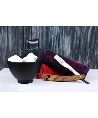 Facn Professional Wooden Straight Edge Barber Razor - 100 Blades included, Salon Quality Cut Throat Shavette - Buy Online on GoSupps.com
