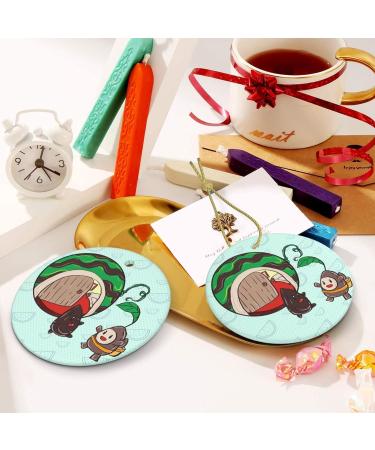 YYHHAOFA Sunflower Seeds Watermelon Seeds Prints Christmas Ceramic Round Pendant Decoration - Festive Hanging Ornament for Stores and Homes -2.9 in - Buy Online on GoSupps.com