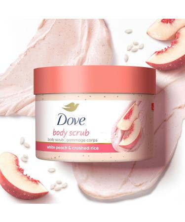 Dove Body Scrub for Silky Smooth Skin White Peach & Crushed Rice Exfoliating Body Scrub that Restores Skin's Natural Nutrients 298 g Peach 298 g (Pack of 1) - Buy Online on GoSupps.com