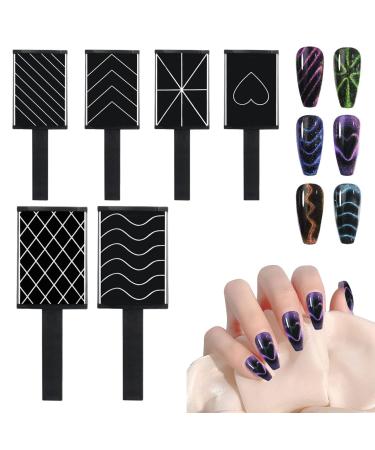 Magnet Stick Set Magnet Wand Stick for Cat Eye Gel Nail Polish | Portable Cat Eye Gel Nail Polish Magnet Wand for Beginners Girls Women Manicurists