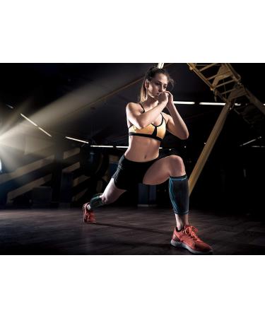 Agile Now Wade Bandage Set Compression Stockings for Men & Women | Stabilize & Relieve Calves | Non-Slip & Breathable Active Compression | Size M | Blue - Buy Online on GoSupps.com