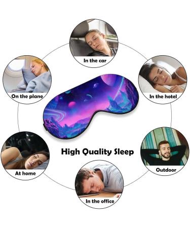 Blacklight Planet Light Sleep Eye Mask & Blindfold - Elastic Strap for Women Men Sleep, Travel, Nap - Buy Online on GoSupps.com