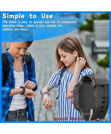 Kids Led Fitness Tracker Watch  Non-Bluetooth Digital Pedometer Wristwatch  Waterproof  12/24 H  Stopwatch  Calendar  for Children Girls Boys Teens (Black) - Buy Online on GoSupps.com