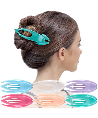 RC Roche 6 pieces of hair clip hair clamp French curved for women girls firm support without slides high quality hair medium pastel multifolitis - Buy Online on GoSupps.com