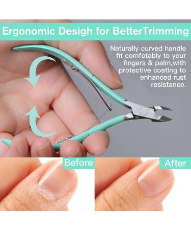 RoserRose Nail clippers head cutter nail scissors made of stainless steel + nail file for thick and deep ingrown toenails and fingernails nail scissors toenails nail clippers - Buy Online on GoSupps.com