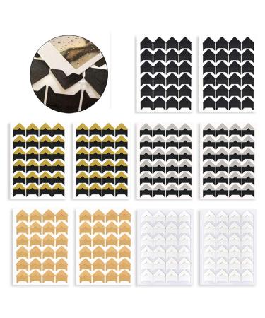 Liphontcta 240 Pieces Photo Corners Self Adhesive Stickers for DIY Scrapbook  Photo Album  Trip Journal  Memory Book or Dairy (Multicolored)