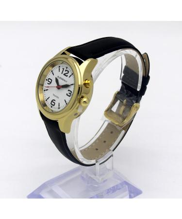 Talking Watch for Seniors | Unisex Men Women | Loud Sound Time-Day-Date Alarm Clock | Visually Impaired | Black Band - Buy Online on GoSupps.com