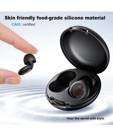 Buy Ear Plugs for Noise Reduction - Reusable Soft Silicone for Sleep Concerts Work & Travel - 30dB Hearing Protection with Storage Case - Black - Buy Online on GoSupps.com