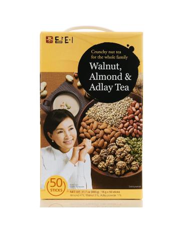 Damtuh Korean Walnut Almond Adlay (Job's Tear) Powder Meal Replacement Shake Breakfast Simple Meal 18g x 50 Sticks