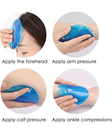 Hot and Cold Gel Ice Packs Instant Gel Cold Packs | Small Ice Packs for Injuries Reusable for Eye Muscle Skin Care and Cool Down Blue 7cm - Buy Online on GoSupps.com