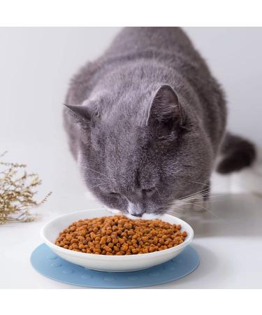 Ceramic Cat Food Plates and Wide Bowls for Stress-Relief Whisker Fatigue | Cat Feeding Dishes in White & Black - Buy Online on GoSupps.com