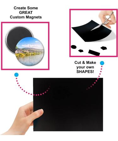 Craftopia 8 x 10 Magnetic Sheet Pack of 25 - Flexible Magnets with Adhesive Backing for Crafts | Premium Quality - Buy Online on GoSupps.com