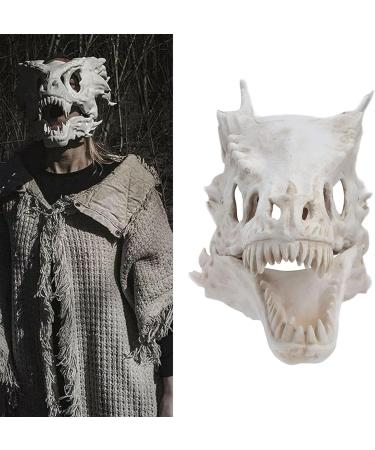 CRBWXONLIFE Dinosaur Mask Moving Jaw Decor Latex Simulation Dinosaur Skull Mask Head Cover Halloween Costume Party Cosplay Mask Party Birthday Halloween - Buy Online on GoSupps.com