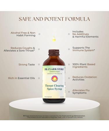 Natural Cough Syrup for Sore Throat Relief - Dr Clark Store | Herbal Remedy - 3 fl oz - Ships Internationally - Buy Online on GoSupps.com