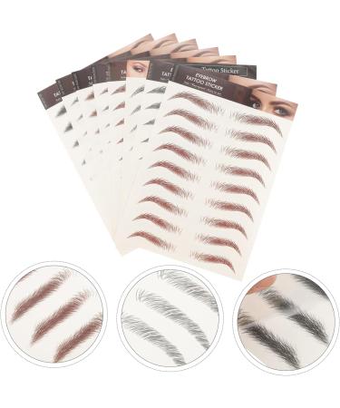 Hemoton 24 Pcs Eyebrow Transfer decals make up 3d 6d hair-like eyebrows sticker False Eyebrows - Buy Online on GoSupps.com