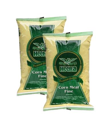 Heera Corn Meal Fine (1.5kg) (Pack of 2) - Made from Dried Maize & Used as Flour