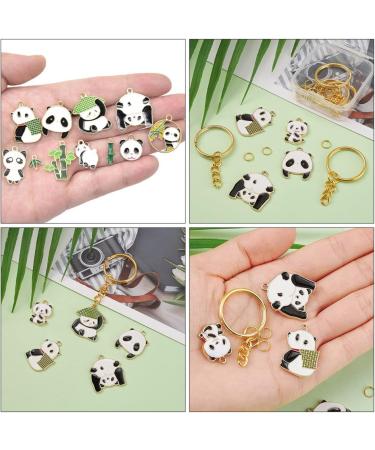 2 Boxes Panda Bamboo Pendant Keychain for Keys Animal Pendant Keychain Key Chain Making Supplies Bag 0.2X2.4X2.7CMx3pcs As Shownx3pcs - Buy Online on GoSupps.com