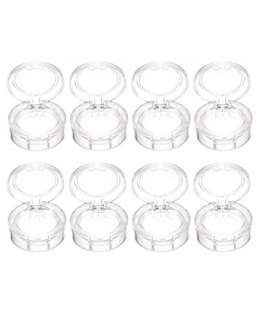 FRCOLOR 8pcs 26mm Makeup Eye Shadow Case Box Round Empty Eyeshadow Dispenser Case Cosmetics Organizer Container(Transparent)
