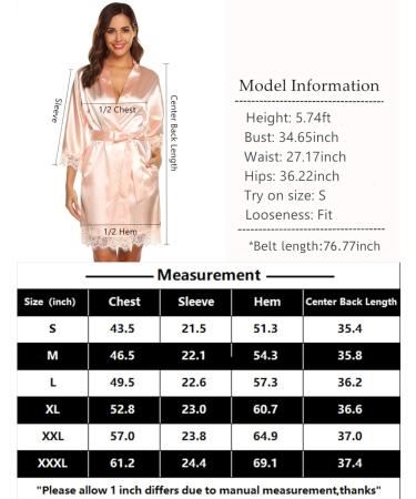 BESDEL Women's Satin Silk V-Neck Short Kimono Robe XL Blue - Buy Online on GoSupps.com