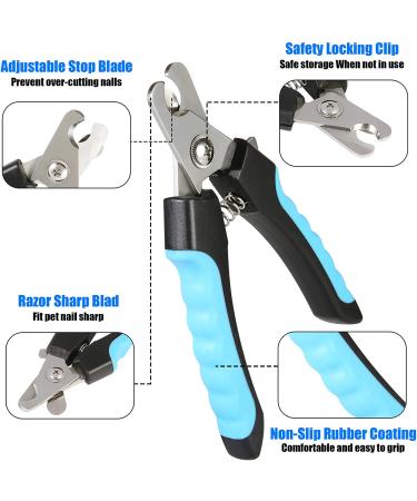 Topgoose 6-Piece Dog Grooming Scissors Set with Safety Round Tip - Professional Tools for Pet Cats Dogs - Curved, Thinning, Straight Scissors, Comb, Nail Clipper, Nail File - Buy Online on GoSupps.com
