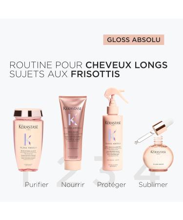KERASTASE Gloss Absolu - Glaze Drops - Huile Cheveux L g re de Brillance - Adoucit & Discipline - 96H Ultra-Glossy - Huile de Rose Sauvage - Sans Fini Gras - Cheveux Longs Sujets aux Frisottis - 45 ml - Buy Online on GoSupps.com