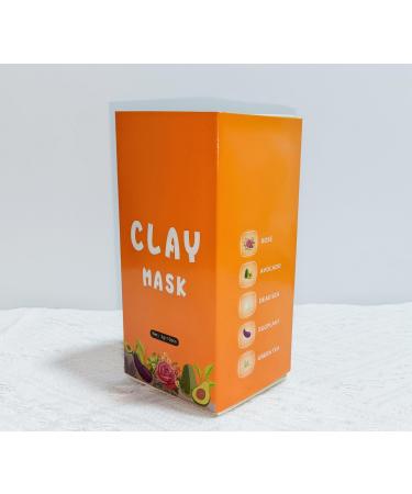 Premium Natural Mineral-Rich Clay Mask Set: 20 Capsules (2 Boxes of 10 PCS each) - Rose Dead Sea Green Tea Avocado | Facial & Skin Care for Men & Women | Travel-friendly Dead Sea Mud Mask Kit