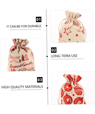 BCOATH 24pcs Countdown Candy Bag Advent Calendar Pouches Drawstring Bag Bags Tag Wood - Buy Online on GoSupps.com