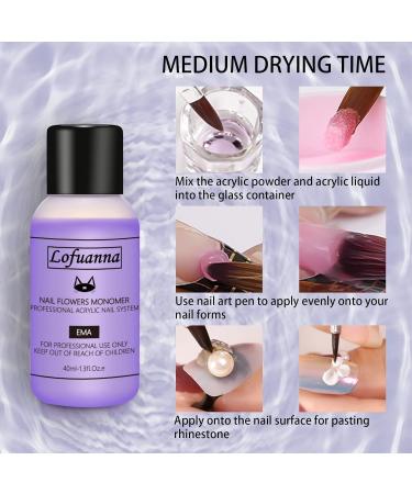 Shop Lofuanna Acrylic Fluid 40ml - MMA-Free Nail Liquid for Salon Quality Acrylic Nails | International Shipping Available - Buy Online on GoSupps.com
