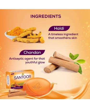 Skin Moisturizing Sandal & Turmeric Soap - Anti-Aging Nourishing Soft & Smooth Skin | Pack of 8 125g | All Skin Types | International Shipping - Buy Online on GoSupps.com