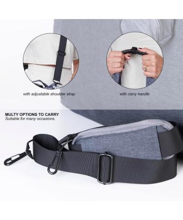 Large Gray Diaper Bag Stroller | Adjustable Shoulder Strap Mama Handbag | Oxford Fabric Travel Bag for Newborns - Buy Online on GoSupps.com