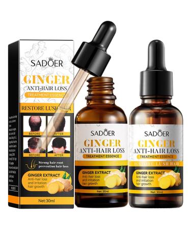 SADOER Ginger Hair Growth Serum and Anti-Hair Loss Treatment Essence for Men and Women - Plant Extract Oil (2)