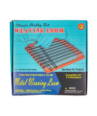 Retro Crafting Kit  Weaving Loom  Includes Materials to Make 2 Potholders  Family Fun