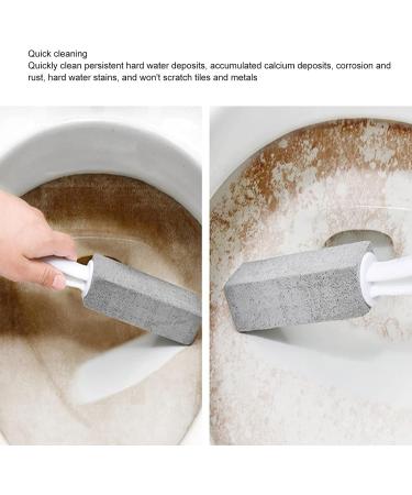 2pcs Pumice Cleaning Stone Toilet Bowl Cleaner with Curved PP Handle Hard Water Ring Remover for Bath Pool Kitchen Household Cleaning - Buy Online on GoSupps.com
