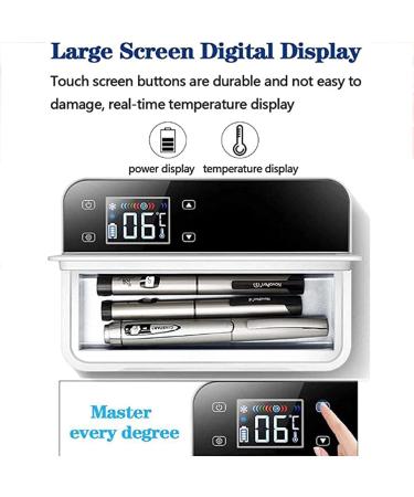 Mini Portable Refrigerator Cool Box Led Display Portable Insulin Cooler Medication Fridge Electric Insulin 0-18 Portable Insulin Cooler Touchmodel-threebattery - Buy Online on GoSupps.com
