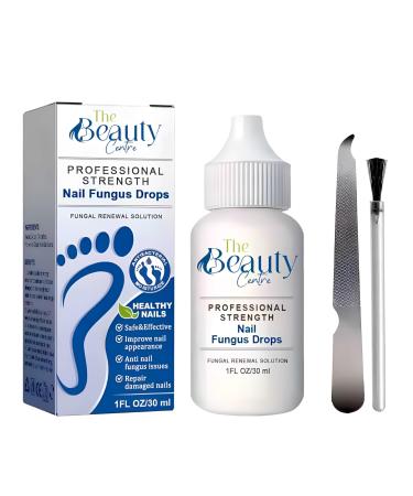 Nail Fungal Treatment by The Beauty Centre | High Stength Nail Fungus Treatment 80% | Extra Strong Nail Fungal Treatment for Toe-nails and Finger-nails | Includes Free Nail File and Brush | 30ml |