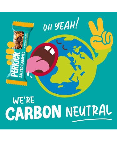 Perkier Salted Caramel Snack Bars (18 Pack) - Vegan, Gluten Free, High Protein, High Fibre, Lower Sugar, Lower Calorie, No Palm Oil - Natural Ingredients - Healthy Snack Bar - Buy Online on GoSupps.com