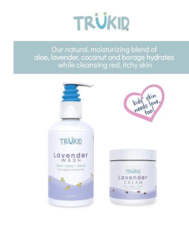 TruKid Lavender Calming Hair & Body Wash - Gentle Cleanser for Sensitive Skin, pH Balanced with Aloe & Coconut - Lavender Scent, All Natural (8 oz) - Buy Online on GoSupps.com