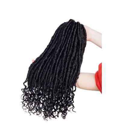 Buy Ombre Lichen Faux Locs with Curly Ends - 16 Inch Synthetic Crochet Dreadlocks (3 Packs) - Natural Black Hair Extensions for Stunning Styles - Buy Online on GoSupps.com