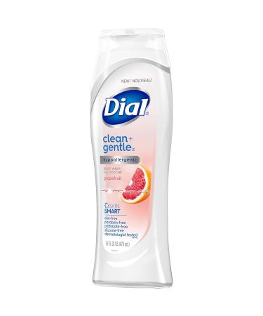 Dial Clean + Gentle Body Wash - Grapefruit Scent Hydrating & Moisturizing 16 fl oz (Pack of 6) | International Shipping Available - Buy Online on GoSupps.com