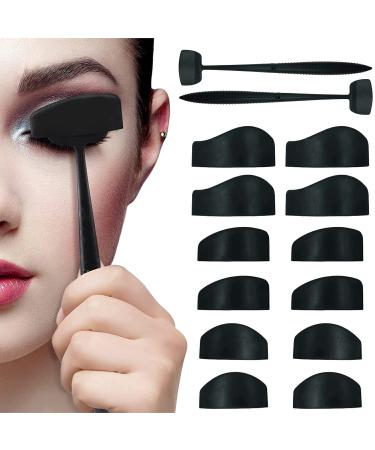 Crease Line Kit 2 Pack 6 in 1 Eye Shadow Applicator Portable Eye Shadow Stamp Set Silicone Eyeshadow Stamp Crease Tools Eyeshadow Make Up Kit Great with Eyeshadow Palletes And Eyeshadow Brushes