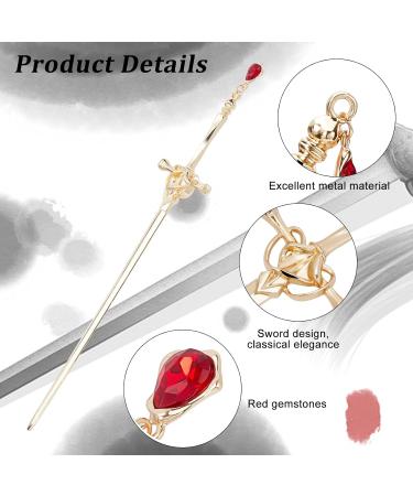 WEBEEDY 4 Pieces Retro Sword Hair Sticks Metal Sword Hair Chopstick for Buns Chinese Style Hair Pin Sword Hair Sticks with Tassel for Long Hair Hair Accessories Style 02 - Buy Online on GoSupps.com
