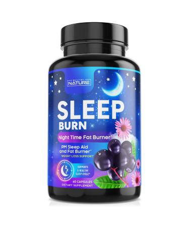 Night Time Fat Burner - Fast-Acting Weight Loss Appetite Suppressant Metabolism Booster and Sleep Support - Carb Blocker and Belly Fat Reducer - Green Coffee Bean Ashwagandha & More - 60 Capsules
