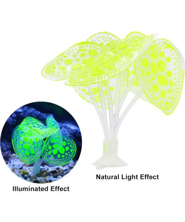 Buy VOCOSTE Silicone Glowing Aquarium Coral - Bright Yellow with Suction Cup | International Shipping Available - Buy Online on GoSupps.com