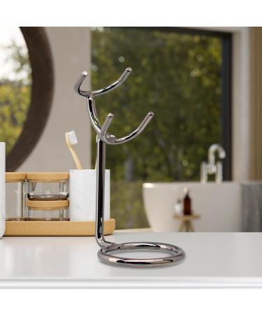 Fenteer Shaving Brush Stand Holder - Dark Silver Men s Organizer for Home & Barber Shower - International Shipping Available - Buy Online on GoSupps.com