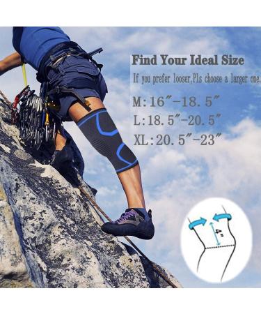 Vimi Knee Brace Compression Sleeves - 2 Pack for Running Arthritis & Sports - Joint Pain Relief & Injury Recovery for Men & Women - Buy Online on GoSupps.com